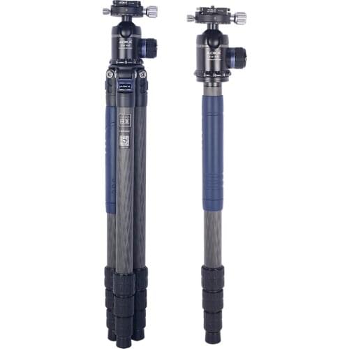 AOKA CMP254C Tripod Carbon Fiber Lighweight Camera Stands With KQ33 Ball Head 4 Section Max Loading 13kg