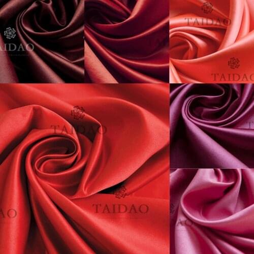 150x100cm Satin thick wedding solid color clothes fabric curtain diy red clothes high density lint-free, wear-resistant 280g/m