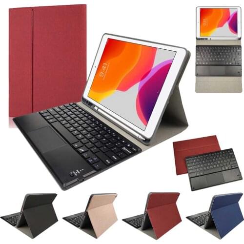 Wireless Bluetooth Keyboard Cover For iPad 10.2 2019 Shockproof Tablet Keyboard Case With Pencil Holder For iPad 7th Generation
