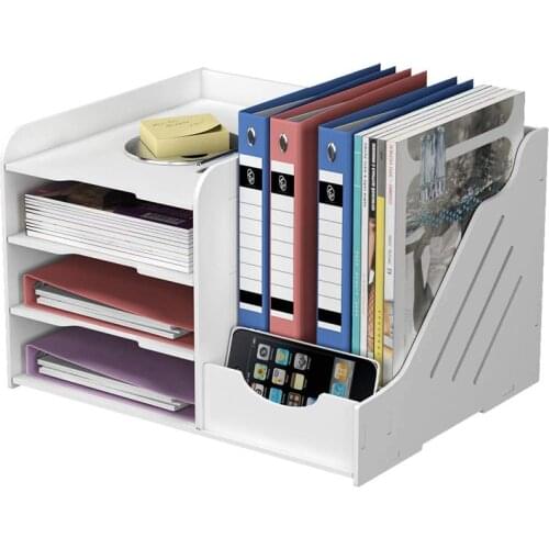 Magazine Holder Newspaper Rack Stationery Storage Box Desk Organizer for Document Letter File Tray Office School Supplies