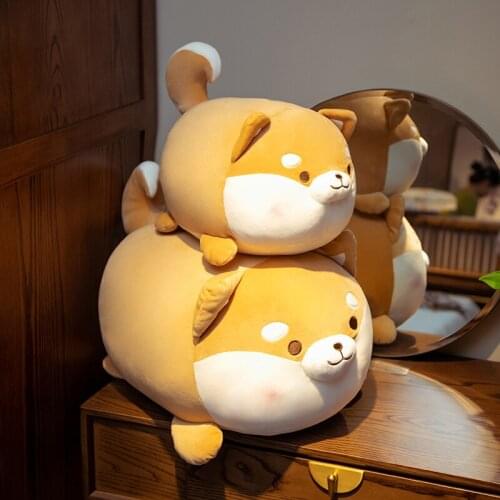 Hot Sale 35/70cm Kawaii Fat Shiba inu Dog Plush Pillow Boyfriends Comfortable Simulation Dog Shape Pillow Sleeping Sofa Pillow