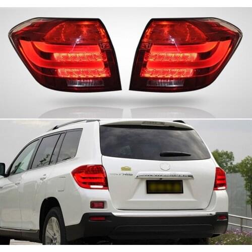 DNO Car LED Tail Light Taillight For Toyota Highlander 2008 2009 2010 2011 2012 Rear Fog Lamp Brake Reverse Turn Signal