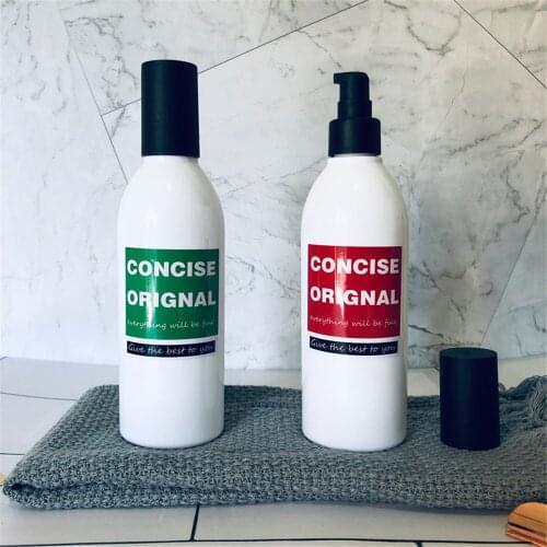 300ml Soap Dispenser Travel Portable Shower Gel Pressing Sub-bottles with Lid Nordic Bath Shampoo Plastic Empty Bottles