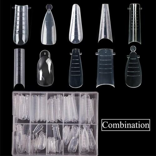 120pcs/Box Dual Forms False Tip System Quick Extension 1PCS Clip Acrylic Decoration Art Mold French Build Form Nails Upper Forms