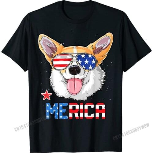 Corgi Merica 4th of July T shirt Kids Boys Girls Dog Puppy Top T-shirts Normal New Arrival Cotton Tops T Shirt Casual for Men
