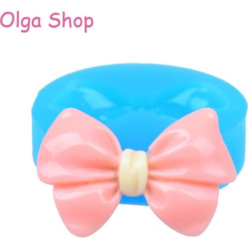 FYL297 33mm Beauty Bow Silicone Mold - Craft Food Safe Gum Paste Resin Fudge Butter Nougat Cheese Soap Molds