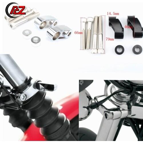 Tubes Chrome Turn Signal Light Relocation Kit Motorcycle Indicators Mount Adapter 39-49mm For Harley Sportster Dyna Wide Glide