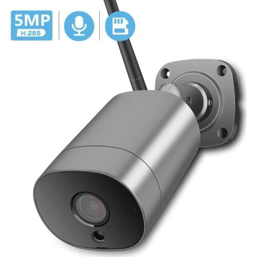 BESDER H.265 iCSee 5MP IP Camera WiFi Two Way Audio Vandal-proof Outdoor Security Camera P2P Motion Detect Wireless Camera ONVIF