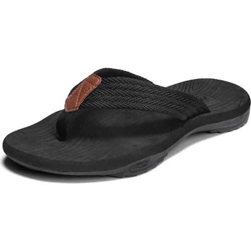 Mens Fashion Color Matching Flip Flops Casual Breathable Non-slip Slippers