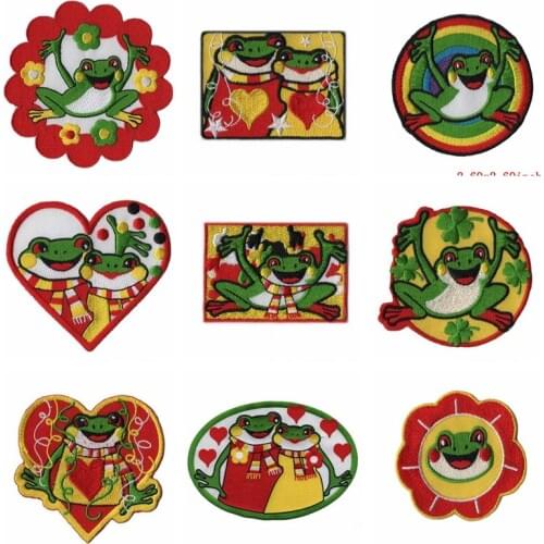 Iron On Patches Oeteldonk Frog Patch On Clothes Embroidered Patches For Clothing Patch Sewing On Garment Apparel Accessories