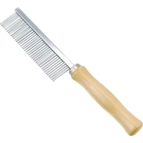Pet Dog Cat Comb Stainless Steel Pin Teeth Wooden Handle Grooming Fur Hair Brush dog combs