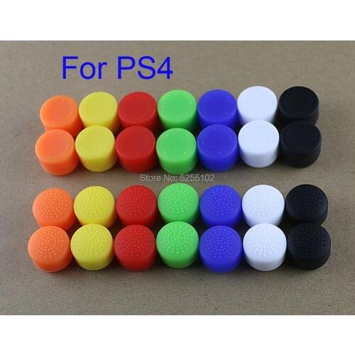 100Pcs 4 in 1 Analog Grips Caps Cover Replacement for PS4 Controller Silicone Cap Controller Joystick Heightened non-slip caps