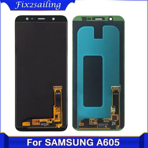 Super AMOLED LCD Replacement For Samsung Galaxy A6 Plus 2018 A605 A605F A605FN LCD Display Touch Screen Digitizer Assembly