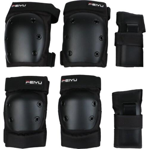 6 Pcs/Set Sports protective Gears Unisex Roller Skating Skateboard Elbow Knee Pads Wrist Sport Protection Safety Guard Knee Pads
