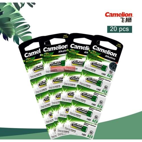 20pcs Camelion 12V 23A Ultra Alkaline Battery High Voltage Battery A23 V23GA MN21 For Calculators /Keyfob Remotes /Alarms