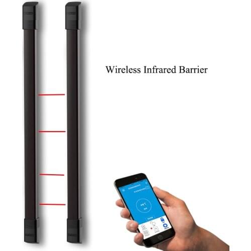 Waterproof 4 Beams Wireless 433MHz Active Infrared Barrier Fence Grating Detector Battery Powered For GSM Home Burglar System