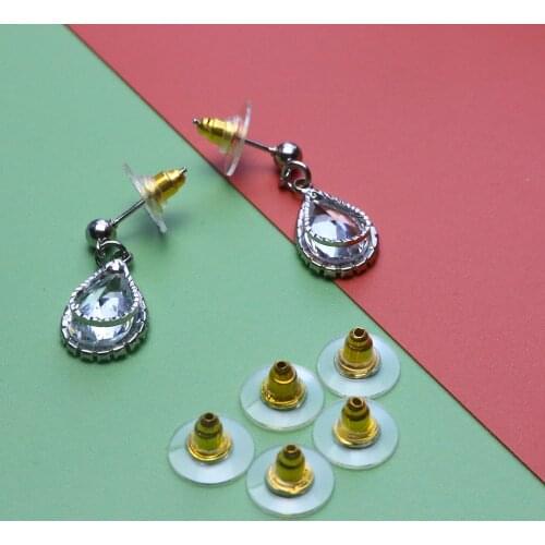 10/50/100pcs Rubber Earring Backs Stopper Earnuts Stud Earring Back Supplies for Jewelry DIY Jewelry Findings Making Accessories