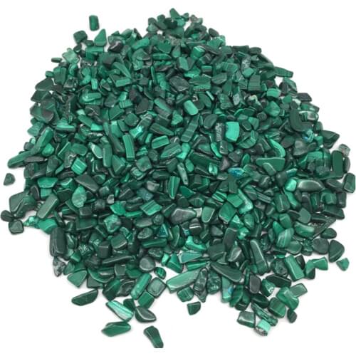 100g Malachite Crystal Gravel Mineral Crystal Chip Beads Home or Fountain Decor Tumbled Stone Degauss Healing Reiki