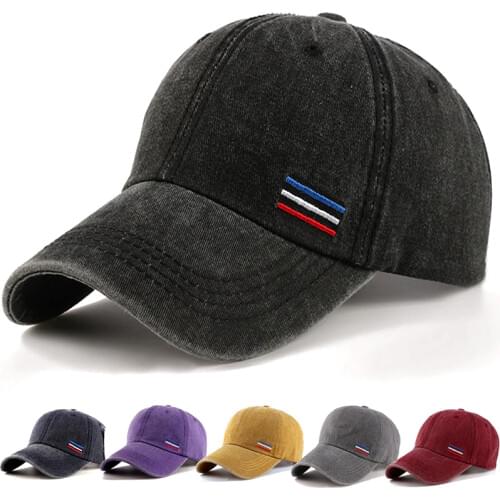 Hot Unisex Cap Washed Cotton Baseball Cap Embroidery Russian Flag Three Colors Men & Women Casual Adjustable Outdoor Trucker Hat