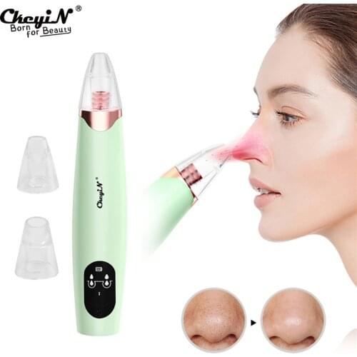 CkeyiN 3 In 1 Blackhead Remover Vacuum Suction Facial Skin Care Acne Black Head Removal Pore Cleaner USB Rechargeable Beauty