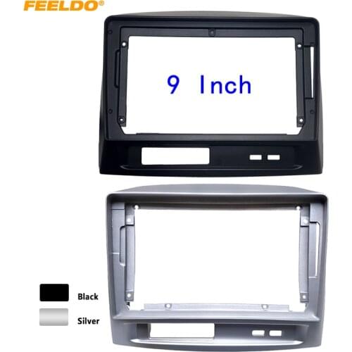 FEELDO Car Audio 9" Big Screen Fascia Frame Adapter For Toyota Toyota vios 2Din DVD Player Fitting Panel Frame Kit #HQ2099