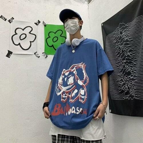 Pokemon T-shirt Summer New Short-sleeve Street Trend Clothing Pure Cotton Loose Short Sleeves Suitable for Sports