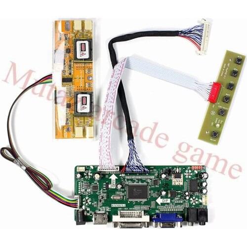 HD+VGA+DVI+Audio Input LCD Controller Board for HSD190MEN4 M170EN06 19" 1280x1024 4CCFL 30Pins LCD Panel