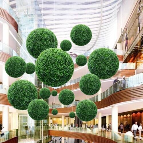 Artificial Plants Milan Ball Green Imitation Plastic Grass Boule for Home Garden Outdoor Indoor Decoration Fake Flower Ball