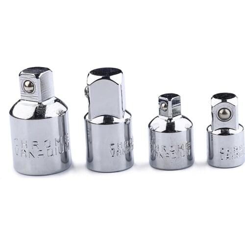 4pcs CVR Socket Bit Impact Driver Adapter Reducer Set Ratchet Wrench Socket Adapter 1/2 1/4 3/8 Inch Reducer Converter Set Tool