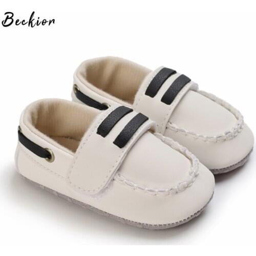 Beckior Baby Boy Shoes Newborn Baby Casual Shoes Toddler Infant PU Leather Sneakers Shoes Soft Sole Baby Crib Shoes Moccasins