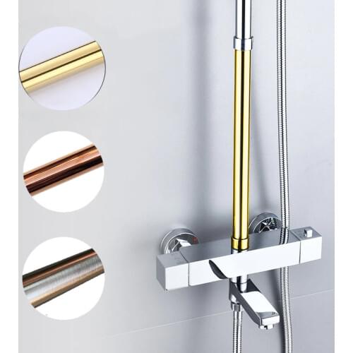 Brass Shower Tube Extend Pipe 30CM Extension Tube Bar,Heighten pipe sliding bar shower tube lengthen pipe bathroom accessorie