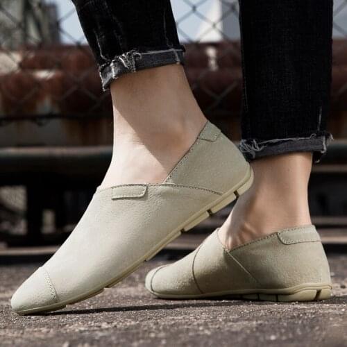 Italian Genuine Leather Man Loafers fashion Designer Slip On Driving Shoes Men High Quality Brand Flats Large Size moccasins