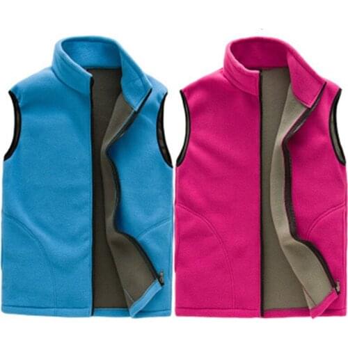 Men Casual Sport Fleece Sleeveless Stand Regular Neck Solid Casual,Outdoor,Cycling Zipper Hiking Vest