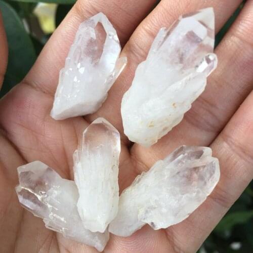 5 pcs natural rough quartz Crystal gemstone seed meditation reiki healing rock crystal gemstone flower specimen jewelry making