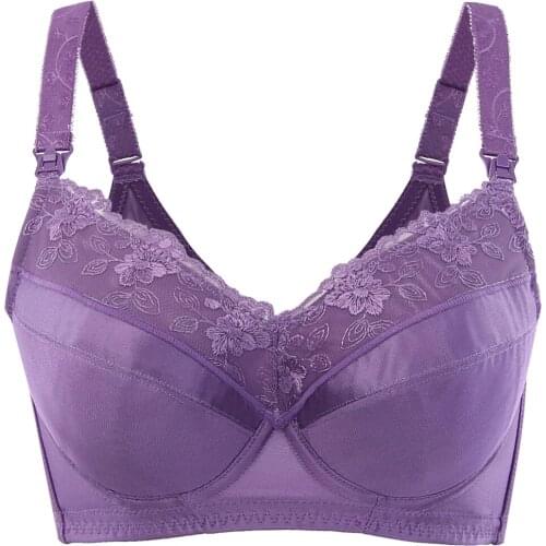 Pregnant Women Underwear Smooth Plus Size Full Coverage Breast Feeding Nursing Bra Maternity Bra For Mothers 34-48 B-H