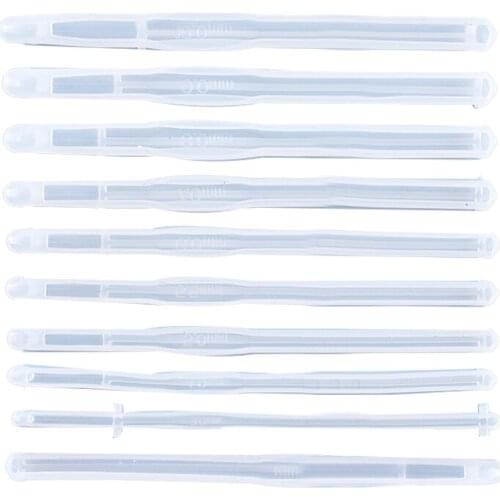 New 10Pcs Crystal Epoxy Mold 3-10mm Crochet Needle Diy Silicone Mold Knitting Yarn Necessary Tools