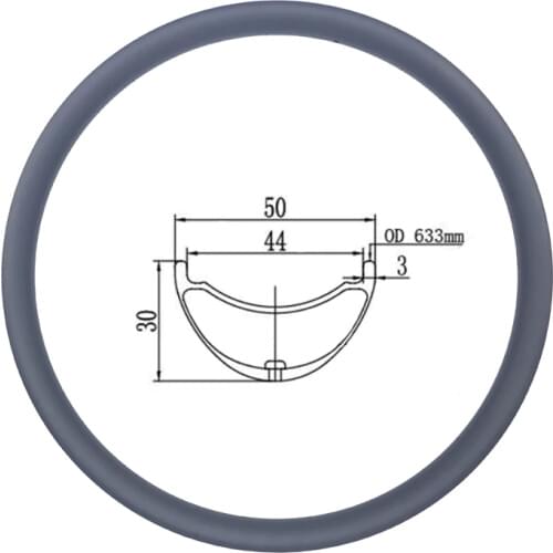 29er MTB AM Enduro XC tubeless 50mm x 30mm deep hookless carbon rim 24 28H 32 36 hole all mountain bike wheel UD 3K matte glossy