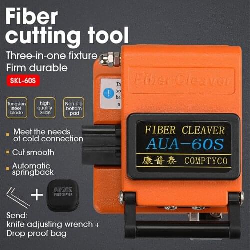 Orange AUA-60S Fiber Cleaver Cable Cutter Three-in-one Fixture of Bare Optical Fiber for Leather Optical Cable Tail Jump