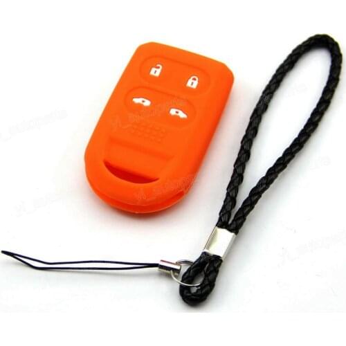 Orange Silicone Case Cover Holder Fit For Honda Remote Smart Key 4 Buttons ODDY4OR OUCG8D-399H-A