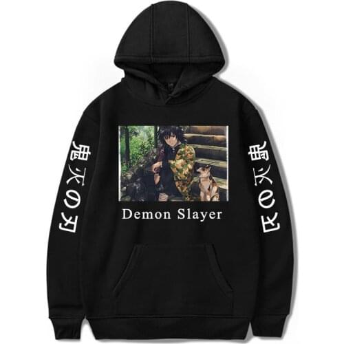Anime Demon Slayer Pullover Sweatshirt Women Men Anime hoodie cool Hoodie Demon Slayer Kimetsu Unisex No Yaiba Sudadera Harajuku