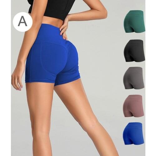 A Womens Seamless Sports Shorts Push Up Leggings Sport Women Fitness Summer Female Running Yoga Shorts Quick-Drying Gym Shorts