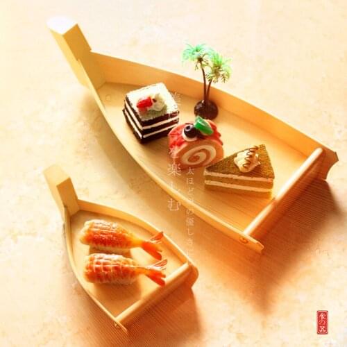 Special sushi boat creative wooden plate cold dish Japanese tableware hotel restaurant fresh seafood wooden bamboo dish