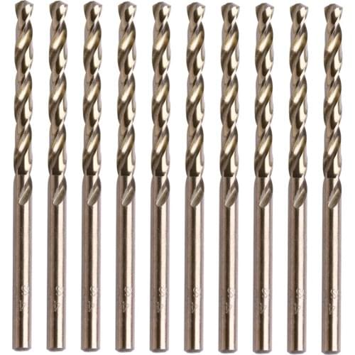 10Pcs 4mm M35 Round Shank HSS-Co Cobalt Twist Drill Spiral Drill Bit New