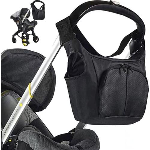 Multifunctional portable diaper bag compatible with doona/foofoo stroller black waterproof storage bag