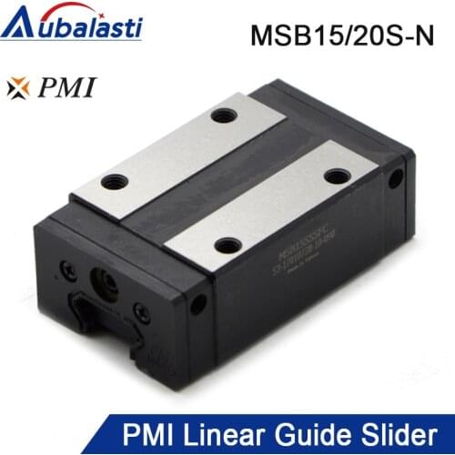 Taiwan PMI MSB15S-N Slider Block Linear Guideway Carriage for CO2 Laser Engraving Cutting Machine