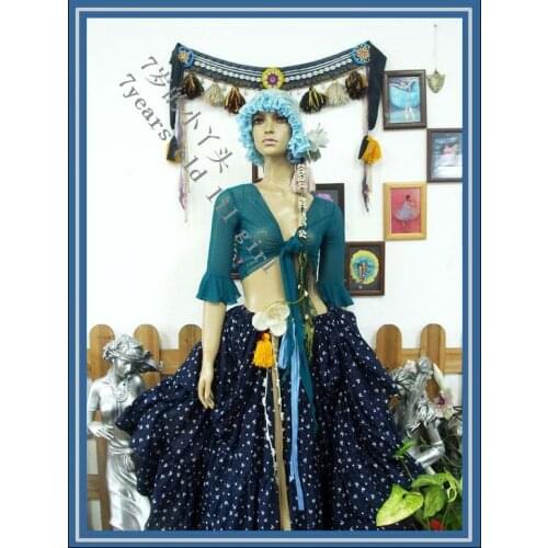 Belly dance top Transparent thin belly danc small flare Blouse Top CD 55