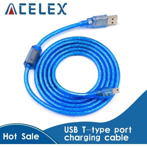USB T type port charging cable data cable 5pin flat MP3 hard disk camera car navigation data cable