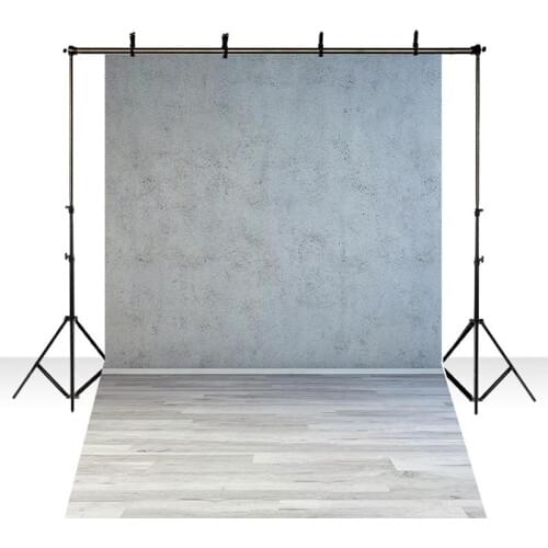 DAWNKNOW Wall Vinyl Photography Background For White Gary Wall Brick Photo Shoot Backdrop For Newborn Wall Photo Studio lv1540