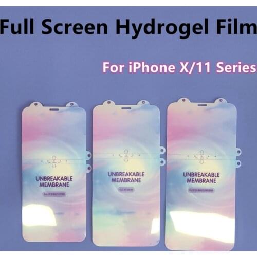 1/2/3pcs Full Cover Hydrogel Film For iPhone 11/11Pro Screen Protector For iPhone X/XR/XS Max Curved Fit TPU Soft Film Not Glass