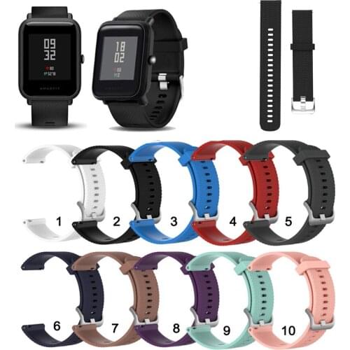 20mm Soft Silicone Strap Band for Huami Amazfit Bip Lite S U for Huami GTR 42mm / GTS 2/Amazfit Neo